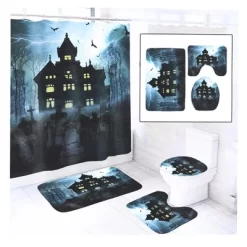 Seeing Red Halloween 4-Piece Bathroom Set | Haunted House
