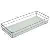 Vanity Tray With White Glass Chrome - Elle Décor