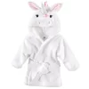 Hudson Baby Infant Girl Plush Animal Bathrobe, Rainbow Unicorn, 0-9 Months