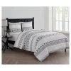White Azteca Printed Comforter Set (King) - VCNY
