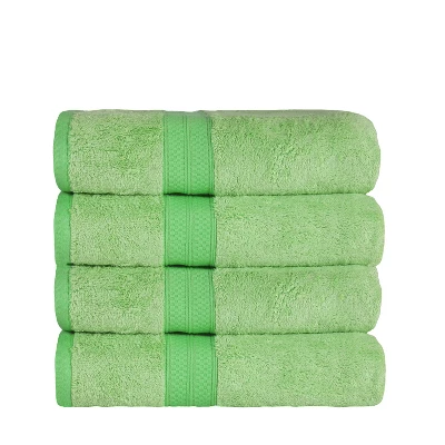 4 Piece Bath Towel Set, Rayon From Bamboo And Cotton, Plush And Thick, Hypoallergenic, Solid Terry Towels With Dobby Border By Blue Nile Mills 10 4 Piece Bath Towel Set, Rayon From Bamboo And Cotton, Plush And Thick, Hypoallergenic, Solid Terry Towels With Dobby Border By Blue Nile Mills - Image 10