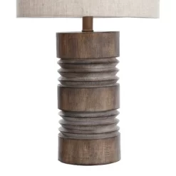 Round Moulded Table Lamp With Ribbed Wood - StyleCraft -Home Series Shop GUEST ec103a71 1a22 4429 896b a5fe468fda4e