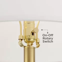 Possini Euro Design Modern Arc Floor Lamp Standing 62 1/2" Tall Warm Gold Offset Arm White Linen Drum Shade For Living Room Reading Family Bedroom -Home Series Shop GUEST ec54c047 0dc8 4cb9 a274 7da7f771e230