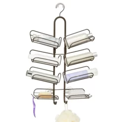 MDesign Steel Metal Bathroom/Shower Caddy Rack With Hooks And Baskets -Home Series Shop GUEST ed096d1e 2aab 494d bdea c94126012006