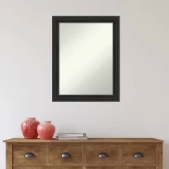 22" X 28" Non-Beveled Shipwreck Black Narrow Bathroom Wall Mirror - Amanti Art -Home Series Shop GUEST ed56479c 5f3f 4439 950e b42c545b9af7