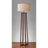60" Quinn Collection 3-way Floor Lamp Brown - Adesso