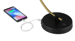 Possini Euro Design Modern Mid Century Desk Lamp 28 1/2" Tall Warm Gold Black With Dual USB Charging Ports For Bedroom Living Room Office Reading Home -Home Series Shop GUEST ee822b21 e909 4710 a79e 6b9be7bfdb3e