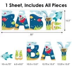 Big Dot Of Happiness Let's Go Fishing - Peel And Stick Fish Themed Baby Shower Standard Banner Wall Decals - Baby -Home Series Shop GUEST effb4dc6 a3c2 43c0 a134 7863a714d87f