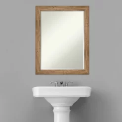 Amanti Art Owl Brown Narrow Petite Bevel Wood Bathroom Wall Mirror 27.5 X 21.5 In. -Home Series Shop GUEST f05acbbe 5fa8 4973 a5e8 c9319817230b