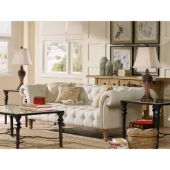 Regency Hill Exeter Traditional Table Lamps 30" Tall Set Of 2 Bronze Wood Carved Leaf Cream Rectangular Bell Shade For Bedroom Living Room Bedside -Home Series Shop GUEST f15328a7 a09e 4397 ad1e 61cc6762bfa5