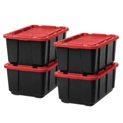 IRIS USA 27Gal/108qt Large Heavy-Duty Storage Plastic Bin Tote Container For Garage With Durable Lid -Home Series Shop GUEST f2621cdf bb80 431a bb8e 3c6a1ae7c724
