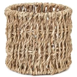 Farmlyn Creek Set Of 3 Wicker Round Storage Baskets For Shelves With Rectangular Seagrass Tray, Brown -Home Series Shop GUEST f286cf01 38a4 4da7 9964 737f8ceb21d3
