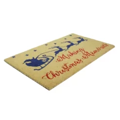 Northlight Santa And Reindeer Making Christmas Memories Doormat 18" X 30"