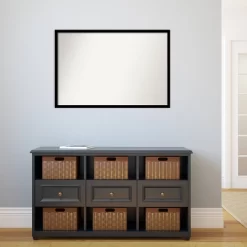 38" X 26" Non-Beveled Bathroom Wall Mirror Jet Black - Amanti Art 11 38" X 26" Non-Beveled Bathroom Wall Mirror Jet Black - Amanti Art -Home Series Shop GUEST f5454f50 e4f2 4540 9c88 f718b0295e86