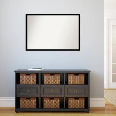 38" X 26" Non-Beveled Bathroom Wall Mirror Jet Black - Amanti Art 4 38" X 26" Non-Beveled Bathroom Wall Mirror Jet Black - Amanti Art - Image 4