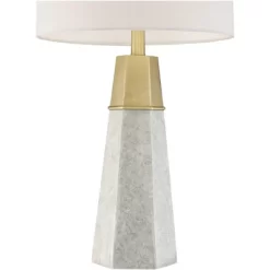 360 Lighting Julie Modern Table Lamps 27 1/2" Tall Set Of 2 Faux Marble Gold Tapered Column Fabric Drum Shade For Bedroom Living Room Bedside Office 10 360 Lighting Julie Modern Table Lamps 27 1/2" Tall Set Of 2 Faux Marble Gold Tapered Column Fabric Drum Shade For Bedroom Living Room Bedside Office -Home Series Shop GUEST f72794af 1d28 4123 850a d6d9f51b186e