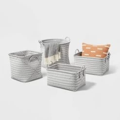 Large Woven Rectangular Storage Basket Gray/White - Brightroom™ -Home Series Shop GUEST f7afc392 cd5f 4f5b b71c de34f8204ec5