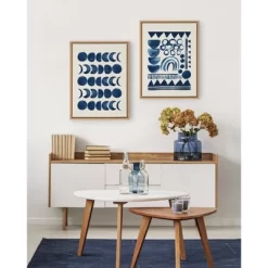 18" X 24" Sylvie Moon Phases Framed Canvas Wall Art By Teju Reval Natural - Kate And Laurel -Home Series Shop GUEST f83a4e47 3dbc 4d67 95ff 5e1cb5a2b7c1