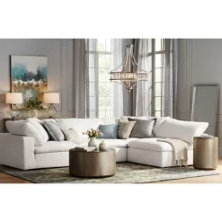 Vienna Full Spectrum Soft Silver Chandelier 24" Wide Crystal Glass 4-Light Fixture For Dining Room House Kitchen Bedroom -Home Series Shop GUEST f9220239 bc37 4ff7 8d74 b2b639aa652b