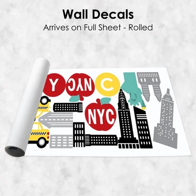 Big Dot Of Happiness NYC Cityscape - Peel And Stick New York Skyline Vinyl Wall Art Stickers - Wall Decals - Set Of 20 4 Big Dot Of Happiness NYC Cityscape - Peel And Stick New York Skyline Vinyl Wall Art Stickers - Wall Decals - Set Of 20 - Image 4
