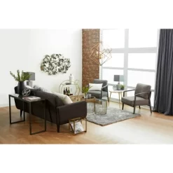 Modern Metal Chandelier With Link Style Chain Gold - Olivia & May -Home Series Shop GUEST f9d12779 1582 41ed b0ae 4262808c2c0c