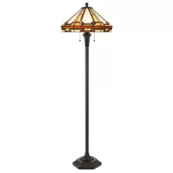 59.25" Resin Transitional Floor Lamp With Tiffany Glass Shade - Cal Lighting -Home Series Shop GUEST fc6e8607 79ce 4437 89bc 87c697a0cec5