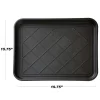 Fleming Supply Oversized All-Weather Rectangular Boot Tray - Black