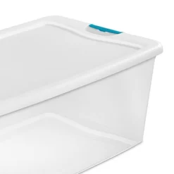 Sterilite Storage System Solution With 106 Quart Clear Stackable Storage Box Organization Containers With White Latching Lid -Home Series Shop GUEST fcc76e1d 3cc4 464b a219 298482ef705f