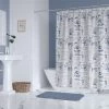 Beach Life Lined Shower Curtain With Grommets Navy - Levtex Home