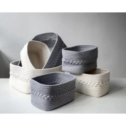 Assorted Set Of 3 Dharma Organizer Baskets - Off-White - Shiraleah -Home Series Shop GUEST fd30e402 33b5 4058 928f f32c0f0c3f7f