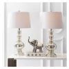 28.5" Genie Glass Table Lamp Set Of 2 Silver (Includes LED Light Bulb) - JONATHAN Y