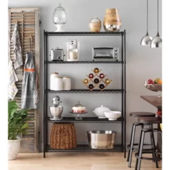 Whitmor 5 Tier Supreme Shelving Black -Home Series Shop GUEST fd670e0e 9b7f 4190 9349 dd96e4817c76