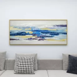 Modern Polystone Abstract Framed Wall Art With Gold Frame Blue - Olivia & May -Home Series Shop GUEST fd75b106 d6c0 4000 8ae2 61fc6a800ec9