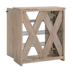 31" Castleton Mango Wood Shoe Cubbie Storage Cabinet Driftwood - Alaterre Furniture -Home Series Shop GUEST fe5781d1 86b4 4af2 9df4 c0e86715981e