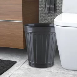 Rust Resistant Bathroom Wastebasket Black - Nu Steel -Home Series Shop GUEST fe66f094 ae19 488b bd4e ba392b2ab703