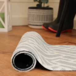 2'x3' ColorStar Deco Grid Door Mat Silver - Bungalow Flooring -Home Series Shop GUEST ff5be69d 3402 4f39 af3f 6394ddb7a214