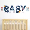 Big Dot Of Happiness Blast Off To Outer Space - Peel And Stick Rocket Ship Baby Shower Standard Banner Wall Decals - Baby