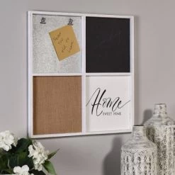 Multi-Functional Wall Memo Board With Chalkboard Corkboard And Galvanized Metal White - StyleCraft -Home Series Shop GUEST ffa25547 8851 464f 9f75 f5f33c272d31