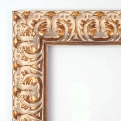 Amanti Art Florentine Gold Petite Bevel Wood Bathroom Wall Mirror 27.5 X 21.5 In.